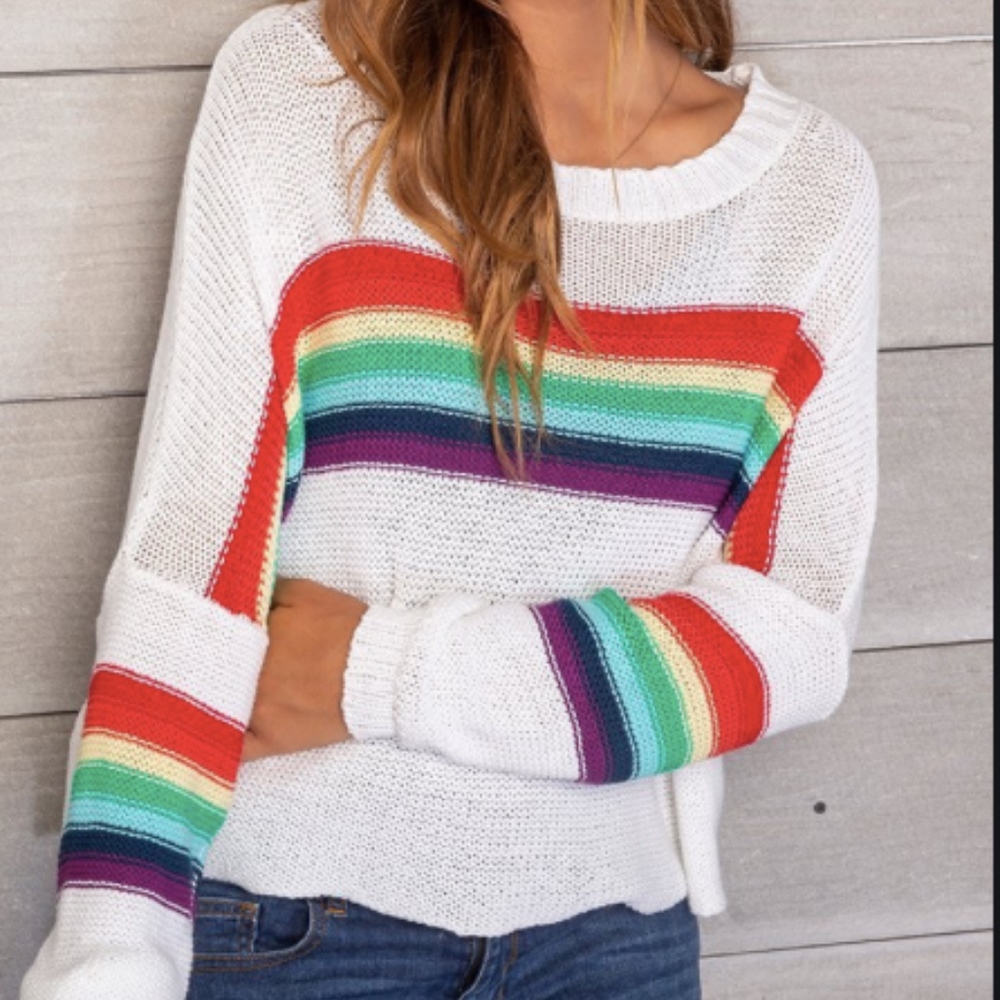 Wooden Ships Rainbow Sweater (Small/Medium)